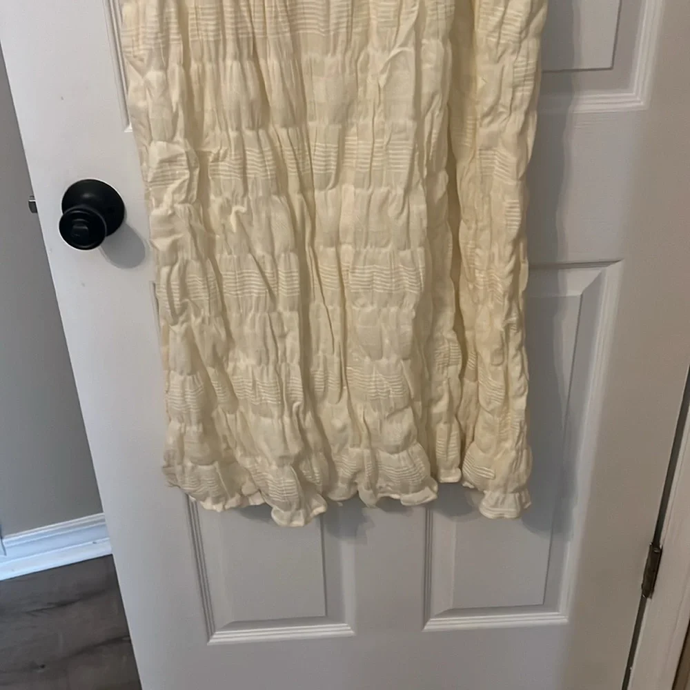 Nwt Lucca couture size L long ivory dress with liner - Picture 8 of 8